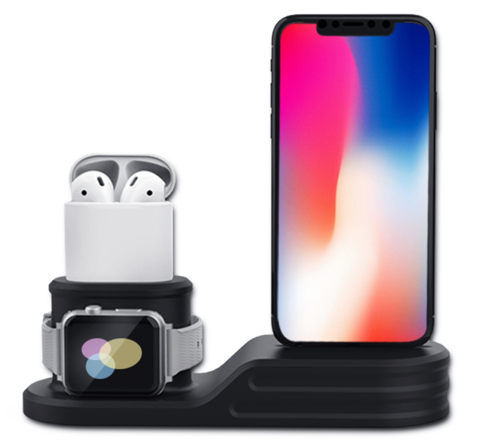 Силиконовая подставка 3 в 1 для iPhone, Watch, AirPods