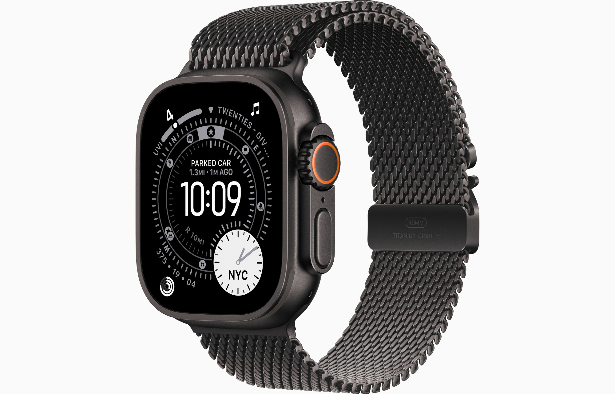 Apple Watch Ultra 3 GPS, 49 мм, корпус из черного титана, ремешок Milanese цвета Black M (MF1Q4) Apple Watch Ultra 3 GPS, 49 мм, корпус из черного титана, ремешок Milanese цвета Black M (MF1Q4)