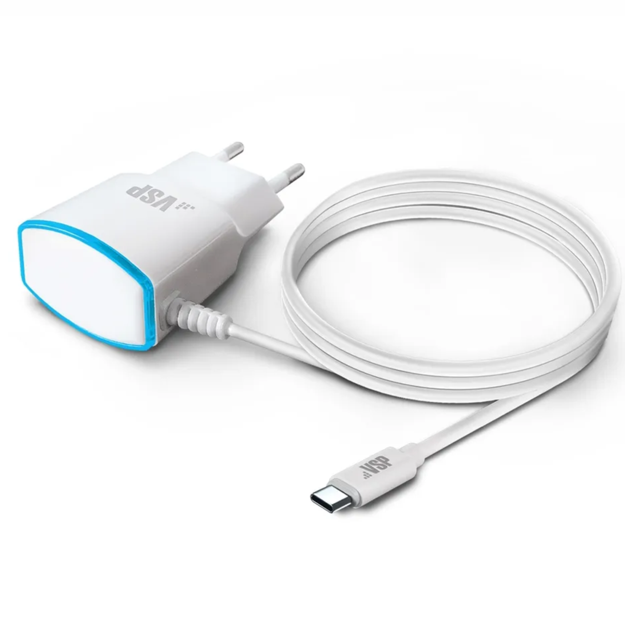 Сетевое зарядное устройство Borasco 1A, Type-C, белое