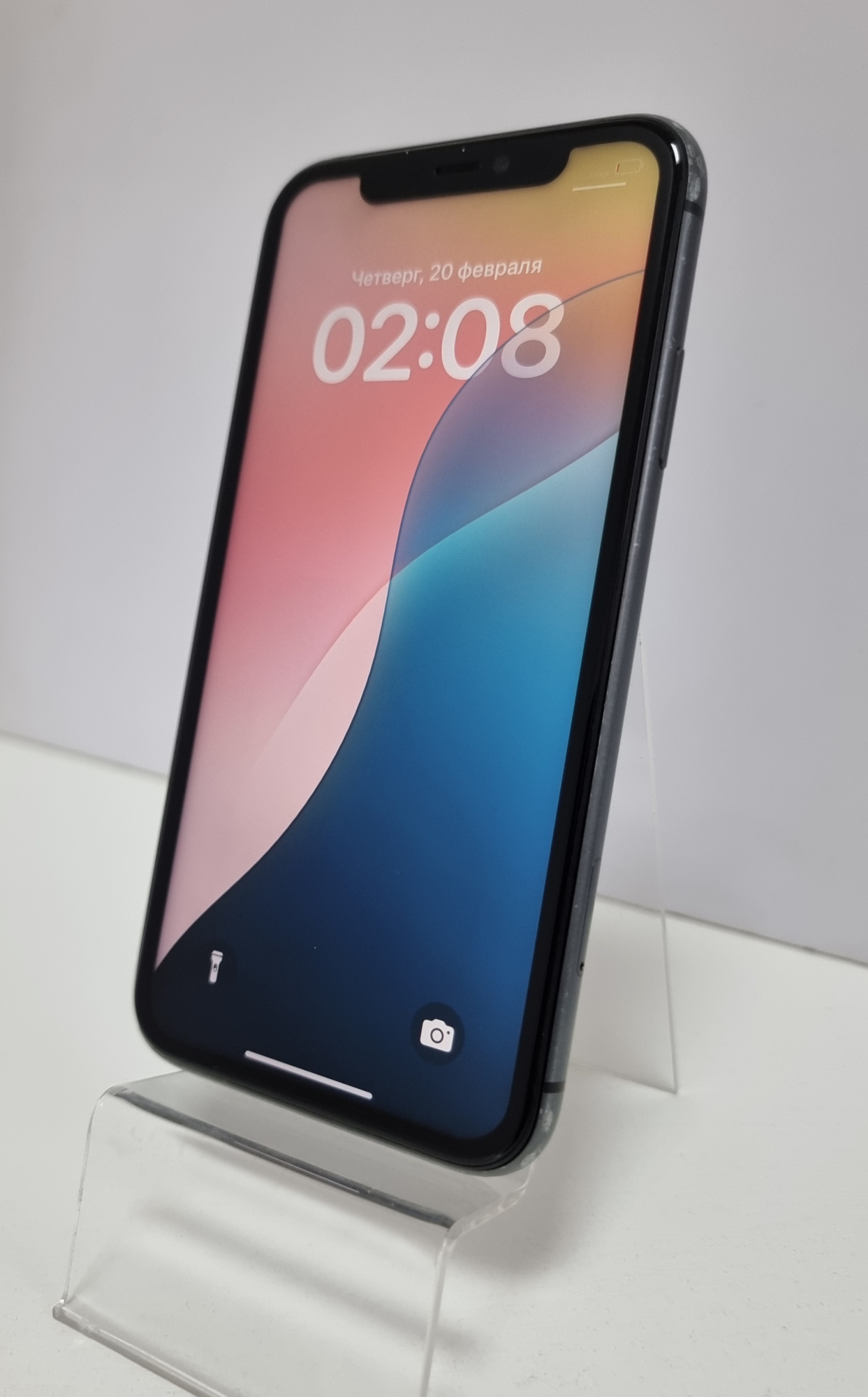 iPhone 11 128Gb Black (76% / Без коробки / Заменён дисплей / Не работает Face ID) RU - Б/У . . + (РАБОЧИЙ)